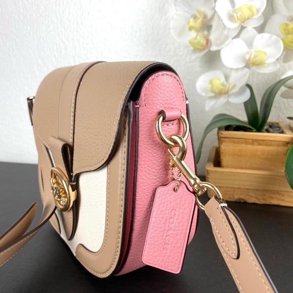 Coach George Saddle Bag In Colorblock - Picture 3 of 11